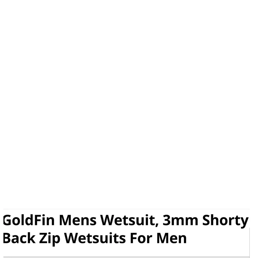 GoldFin Wetsuit Mens Small Black Red Excellent 3mm Shorty Back Zip Neoprene